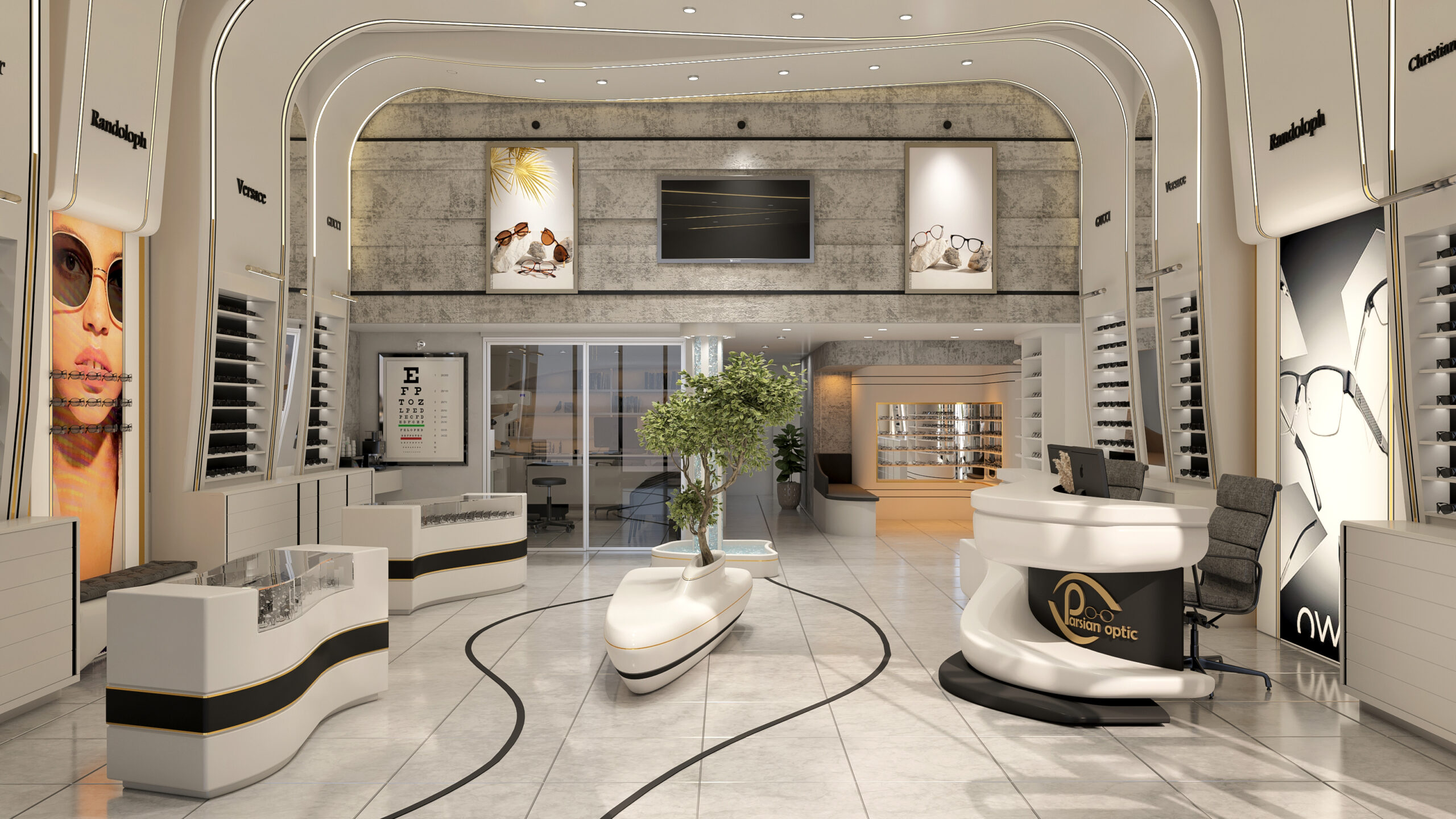 پروژه گالری عینک و بینایی سنجی پارسیان پروژه گالری عینک و بینایی سنجی پارسیان